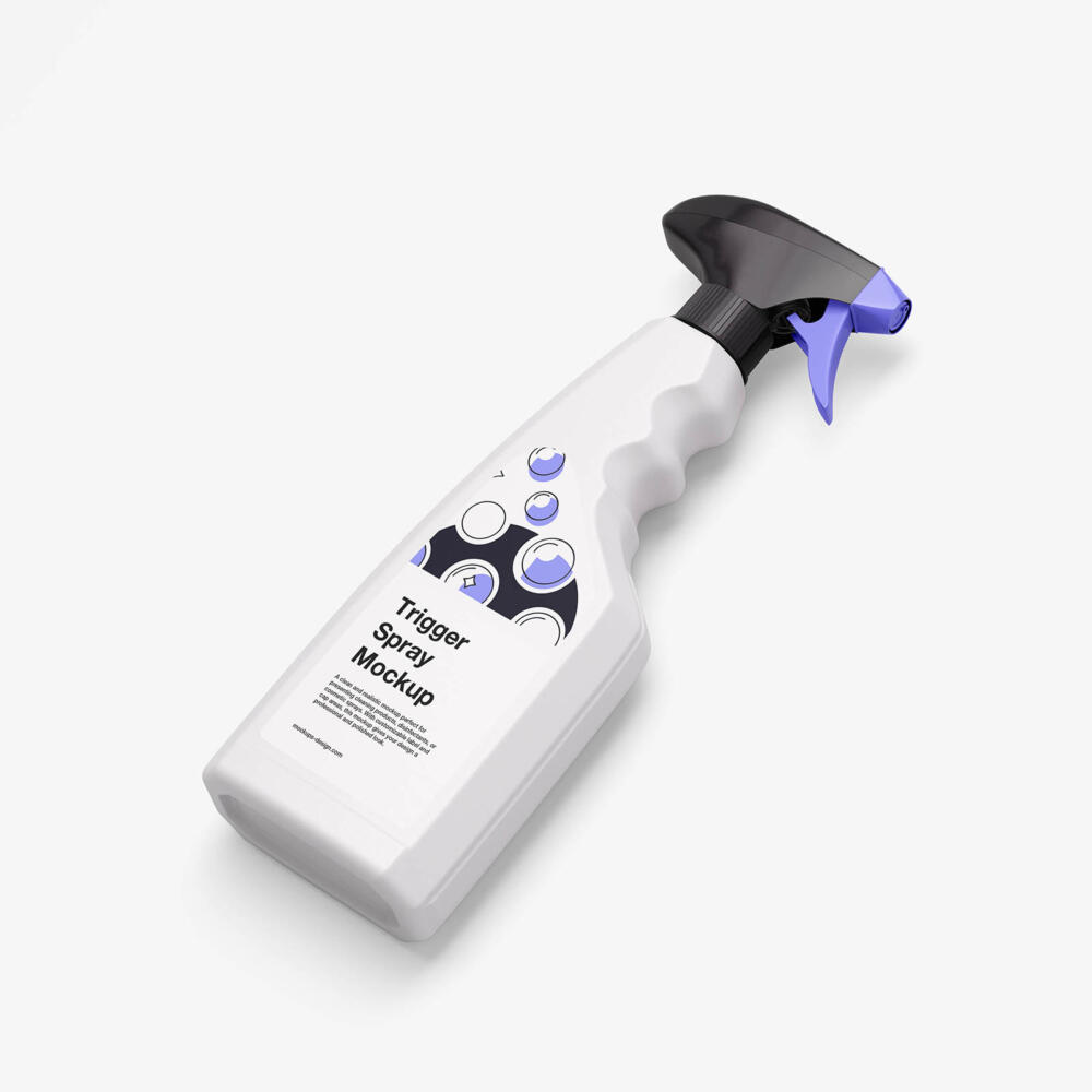 Realistic trigger spray mockup