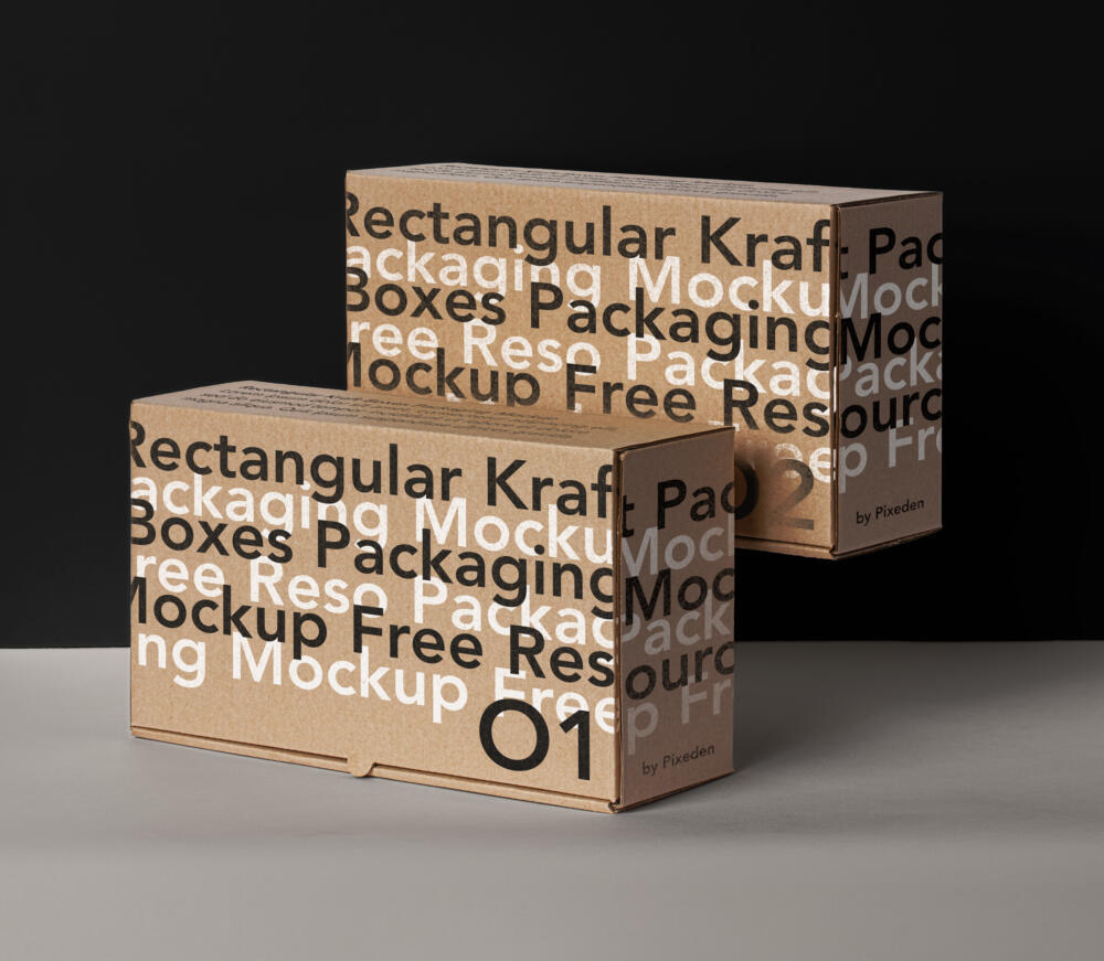 Rectangular Psd Box Packaging Mockup