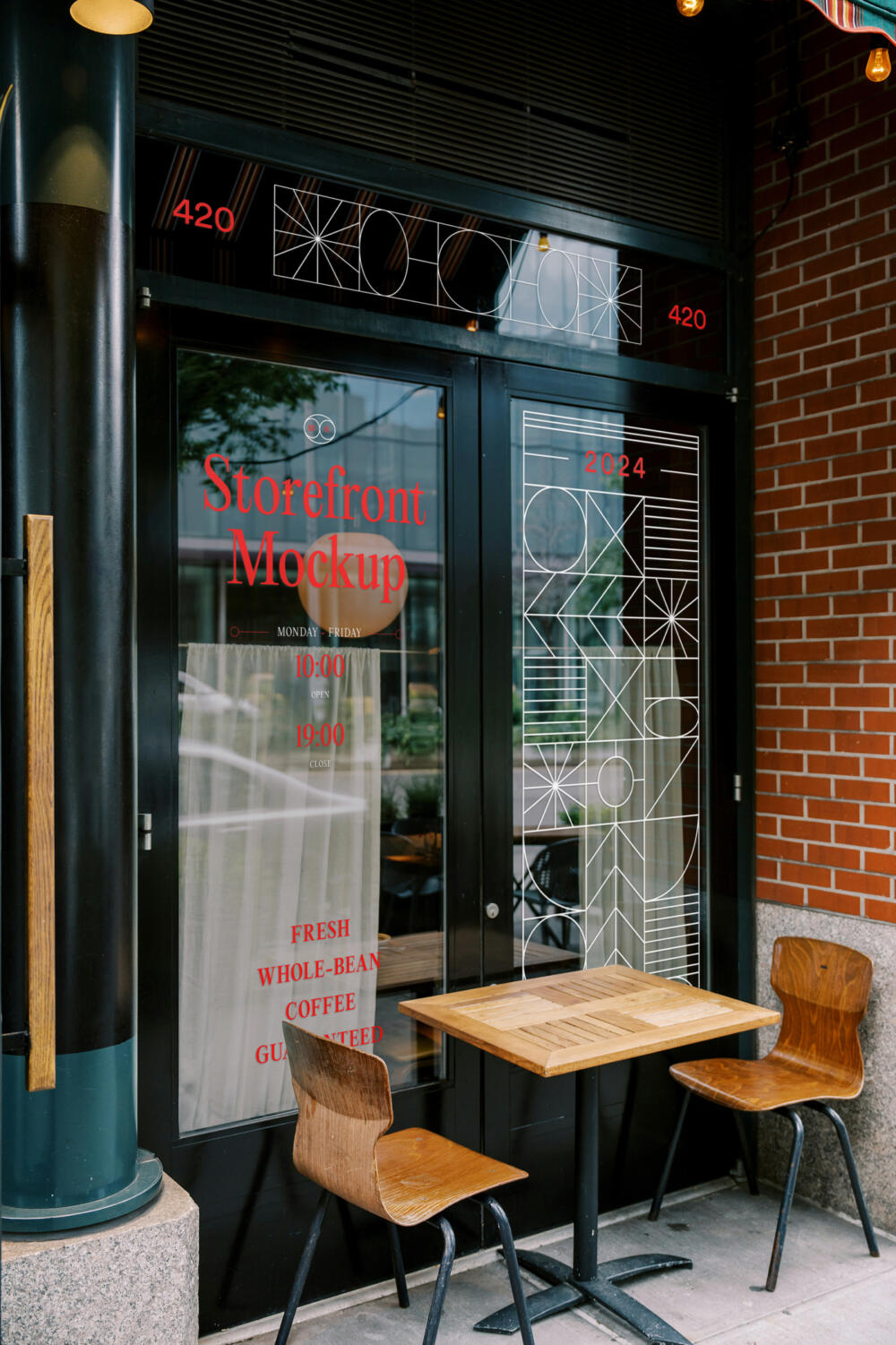 Restaurant Window Mockup