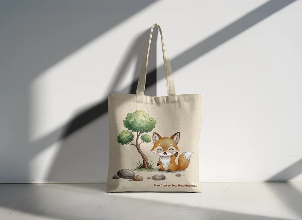 Reusable And Eco-friendly Canvas Tote Bag Mockups