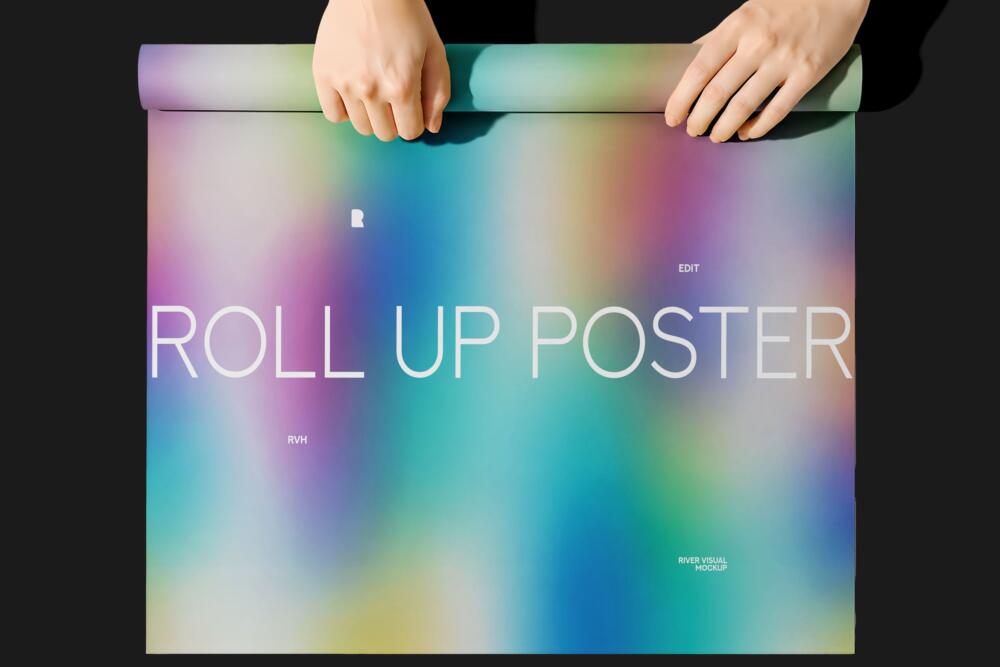 Roll up Poster Mockup