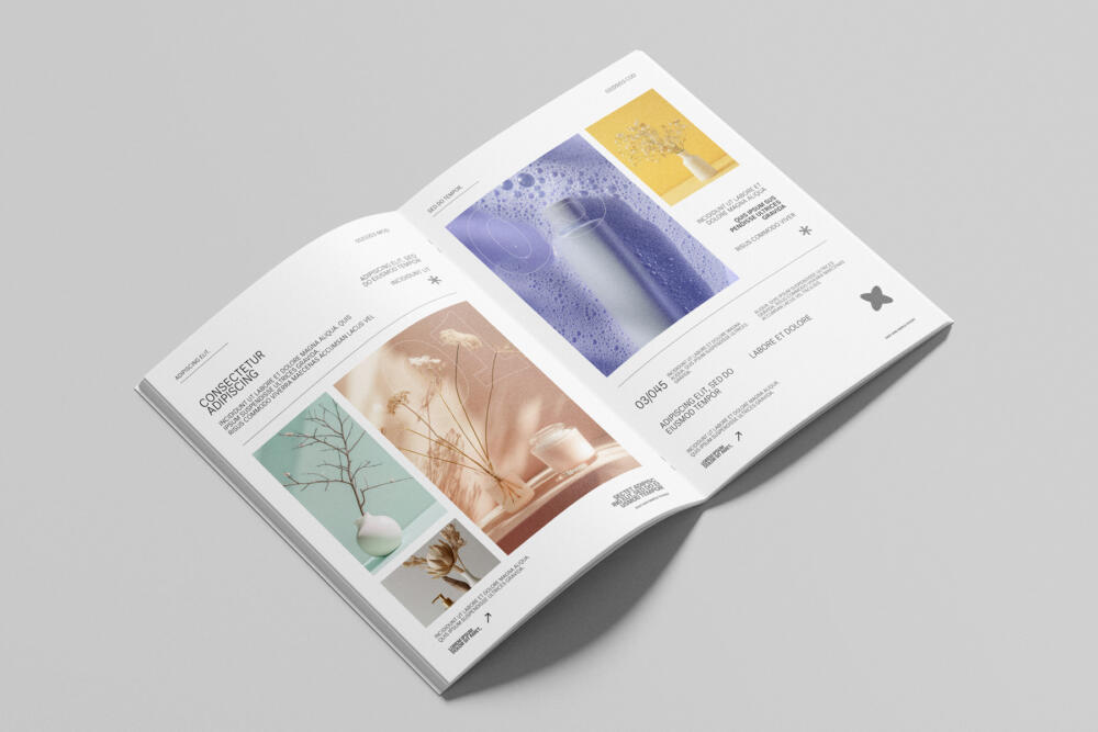 Saddle Stitch US Letter Brochure Mockup