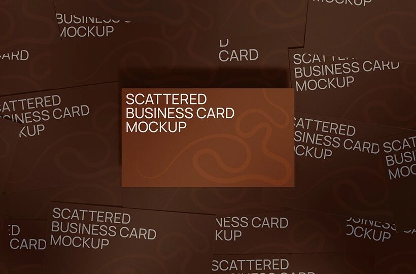 Scattered Business Card Mockup