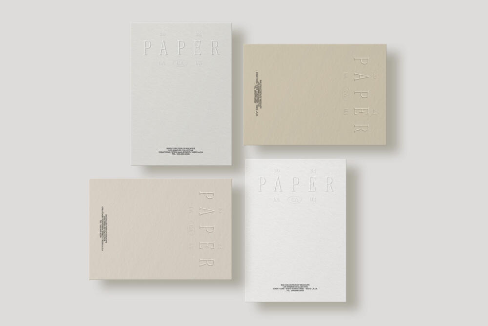 Scene With Paper Mockups On V1 Top View