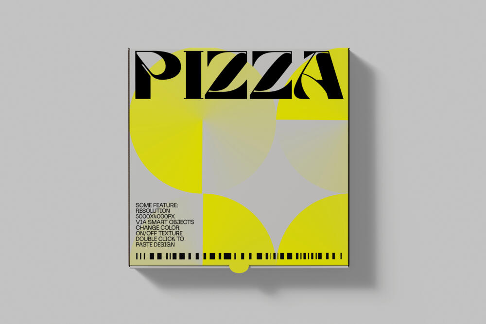 Scene With Pizza Box Mockups V4 Top View