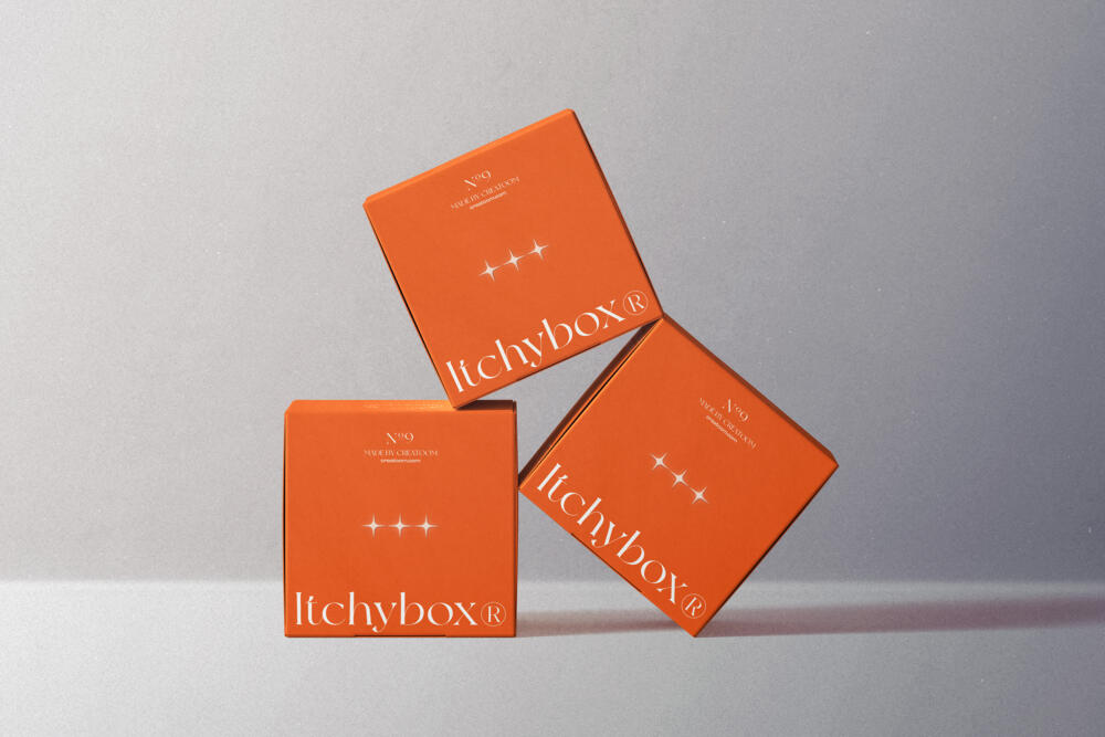 Scene With Three Box Mockups Front View