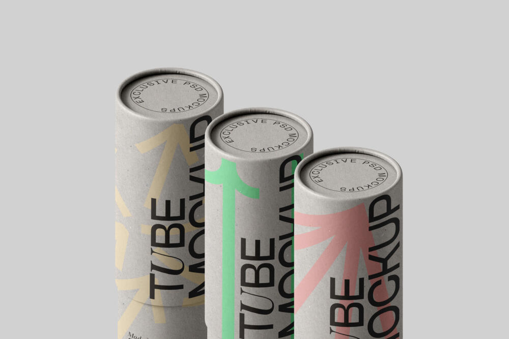 Scene With Tube Mockups V2 Front View