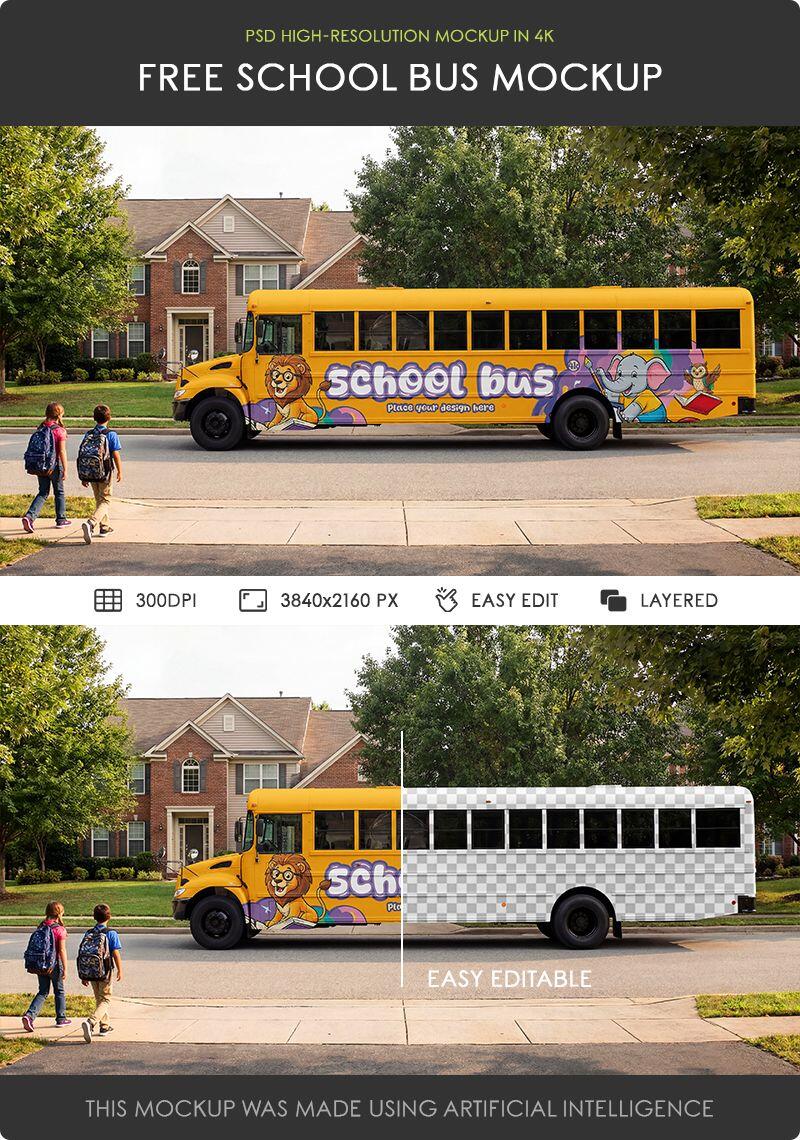 School Bus Mockup