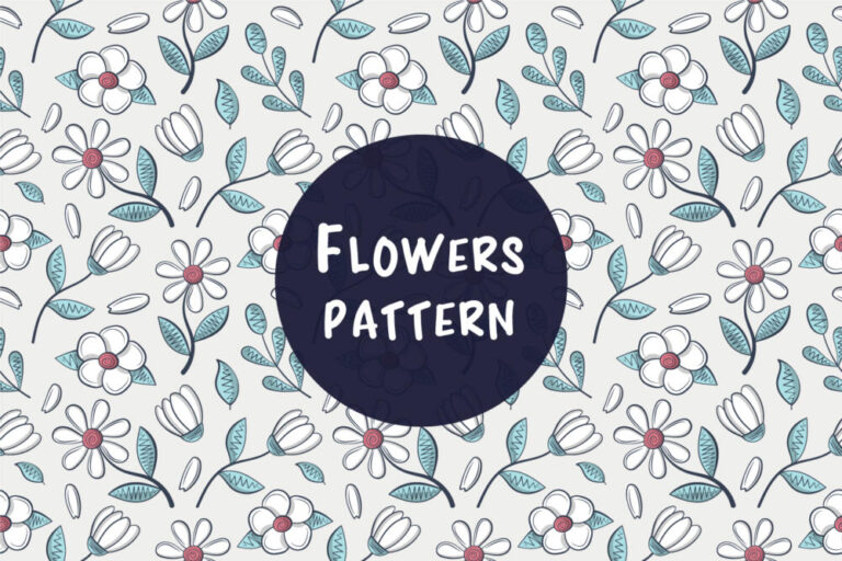 Pattern Small Vector Seamless Vector Pattern with Flowers