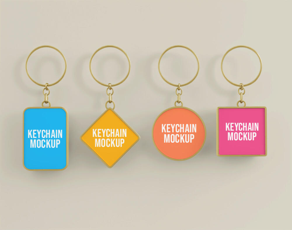 Shiny Graphics Shiny Keychain Mockup