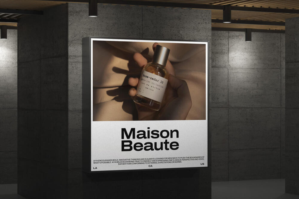 Signboard Ad Poster Mockup V2 Front View