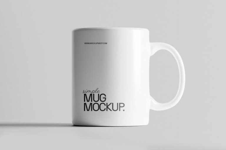 Basic Envelope Template Simple Mug Mockup