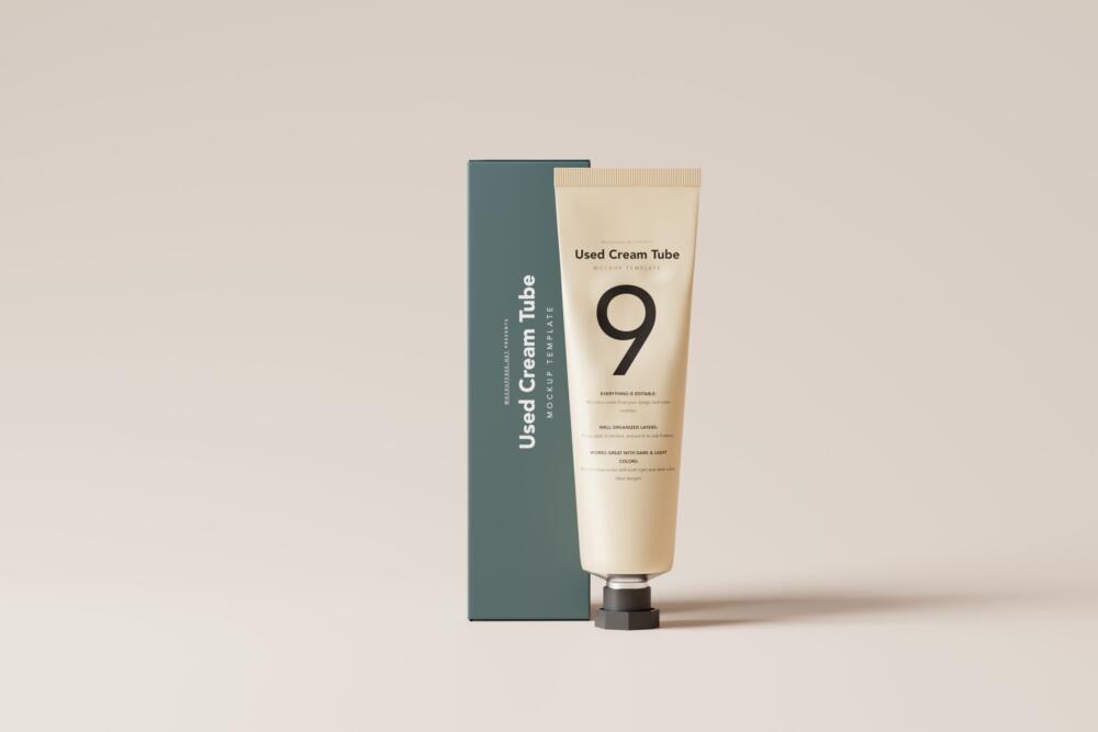 Slightly Used Cream Tube Mockups