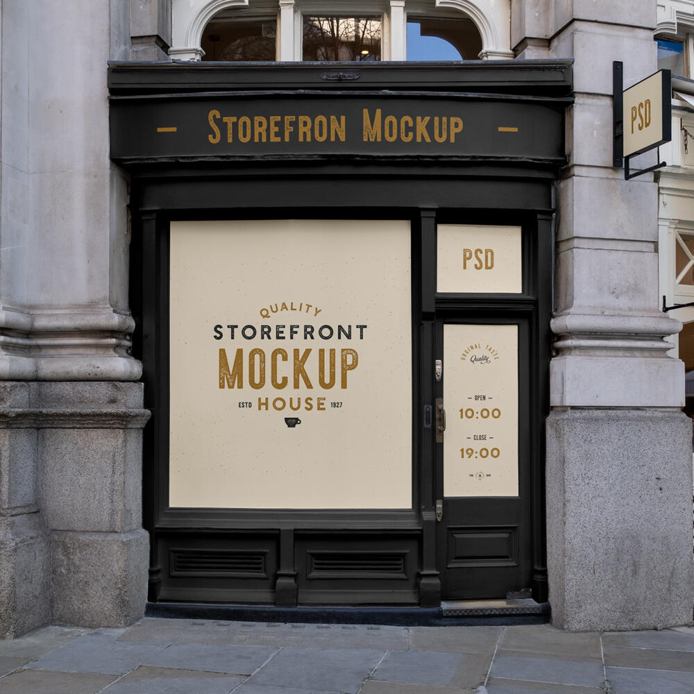 Small Storefront PSD Mockup