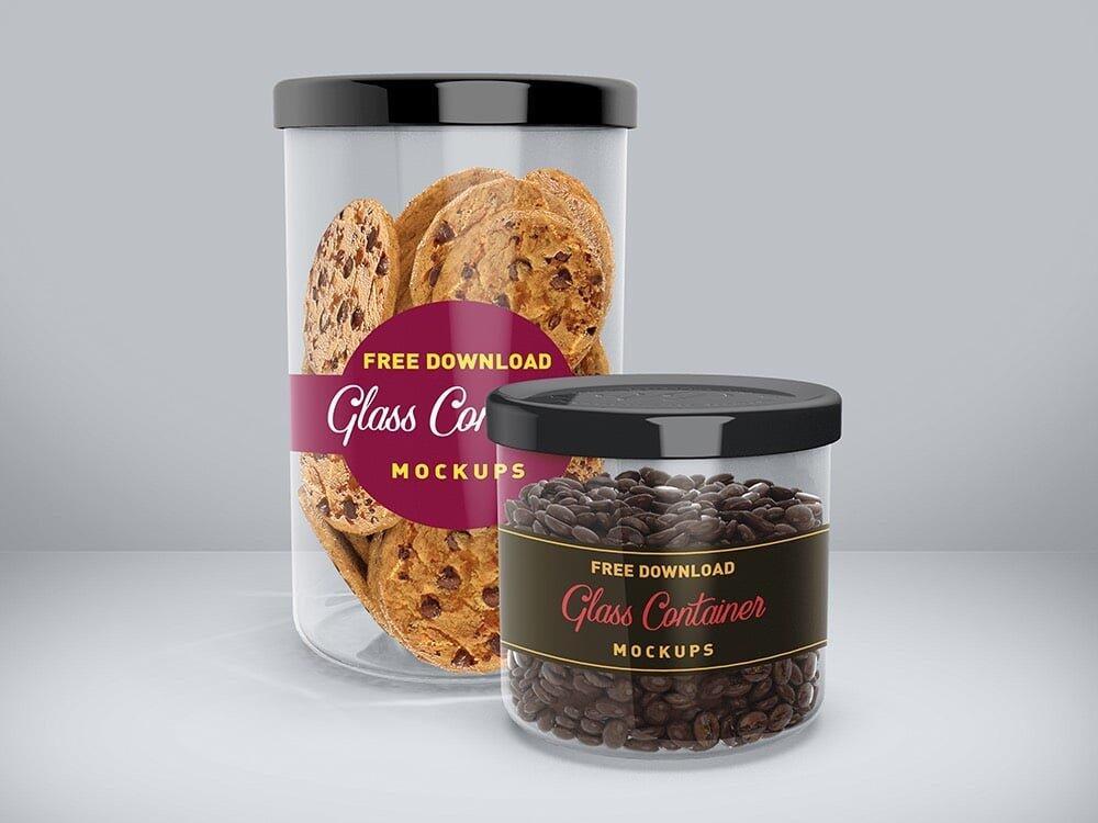 Snack And Food Glass Container Mockups