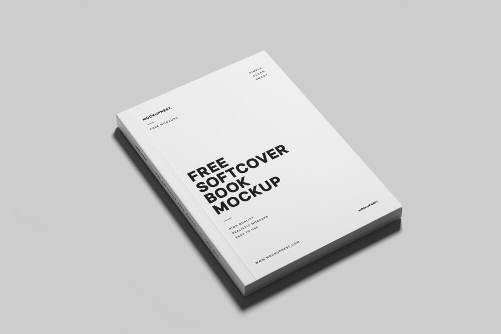 Softcover Book Cover Mockup