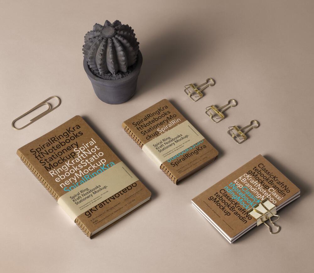 Spiral Ring Psd Notebook Mockup