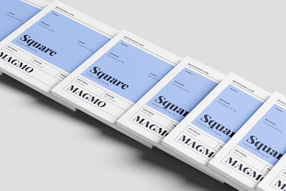 Square Modern Magazine Mockup