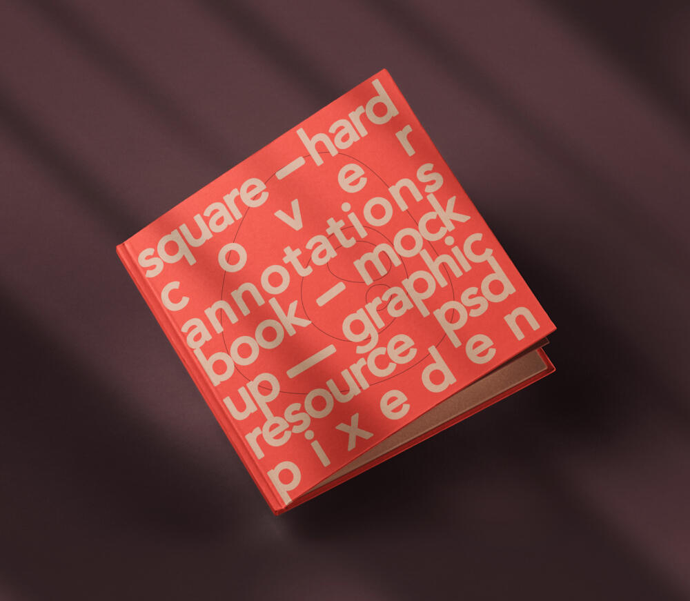 Square Notes Hardcover Psd Book Mockup