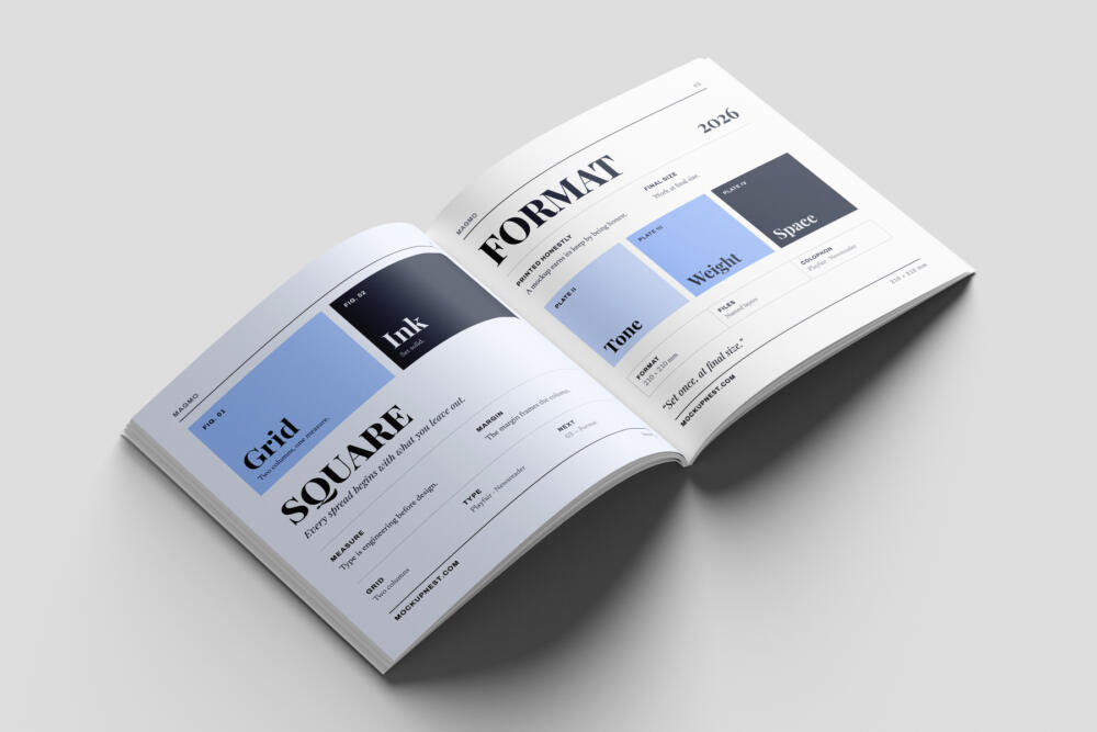 Square Publishing Magazine Mockup PSD