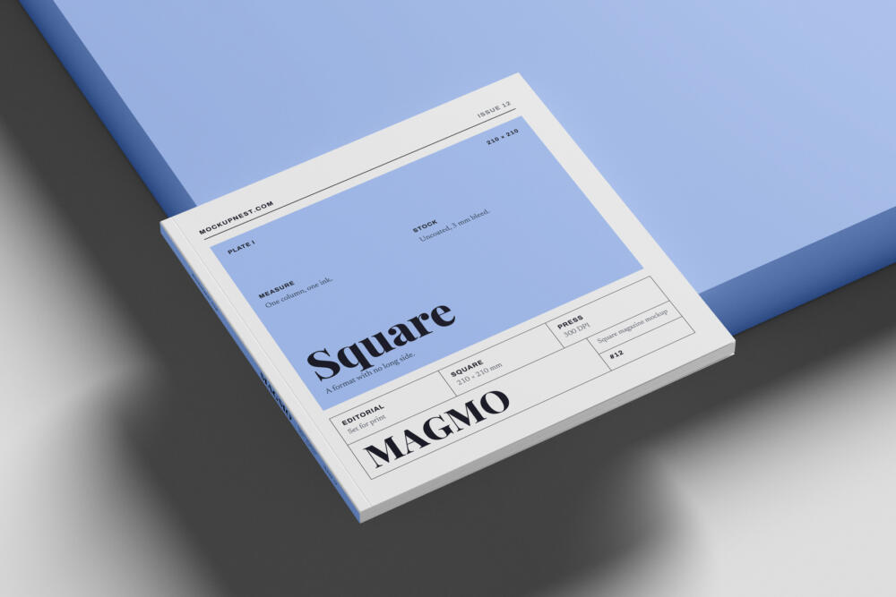 Square Publishing Magazine Mockup