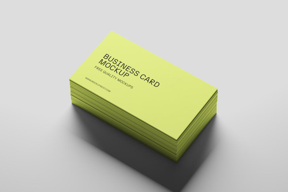 Stacked Business Card Mockup