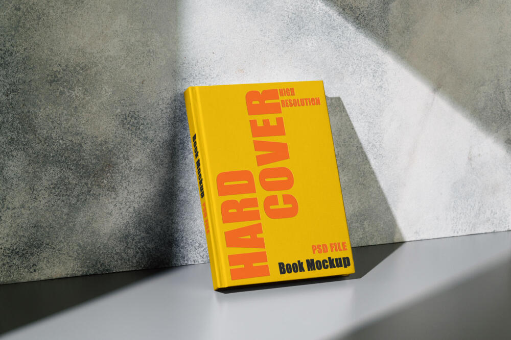 Standing Hard Cover Book Mockup