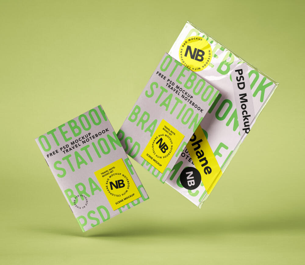Stationary Notebook Psd Branding Mockup Set