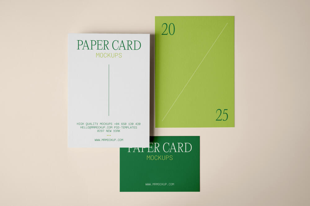 Stationery Paper Card Mockups
