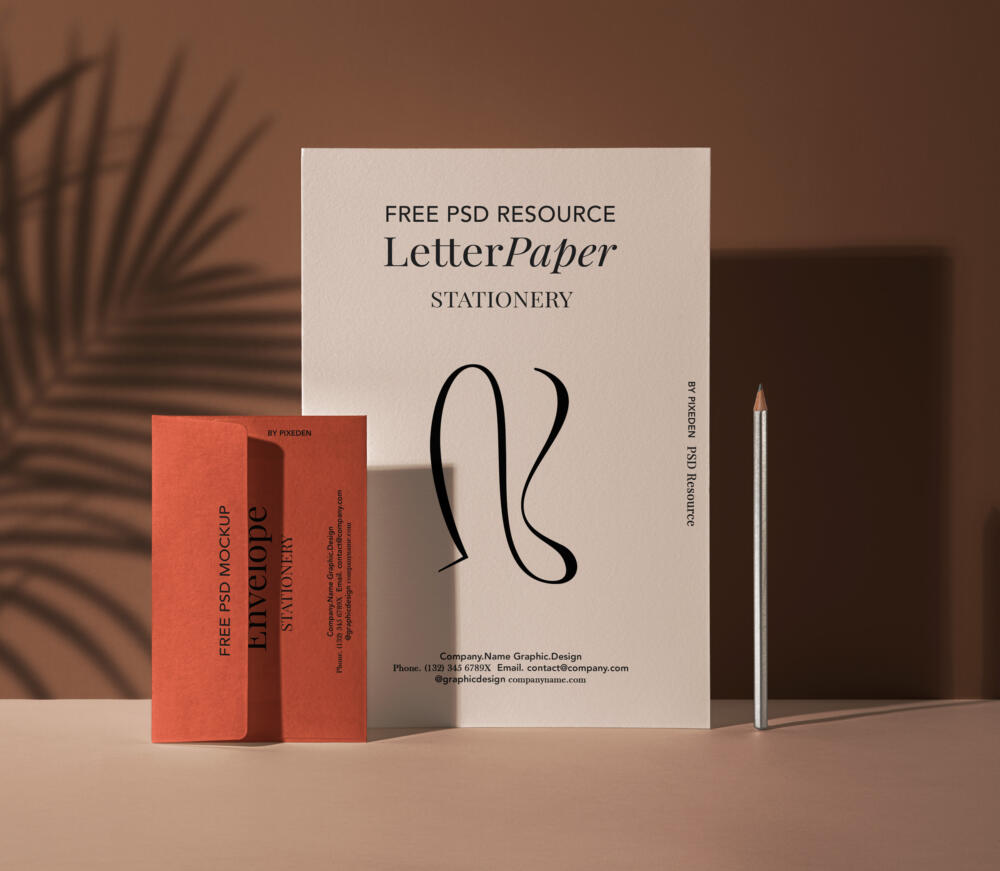 Stationery Paper Letter Psd Mockup Set