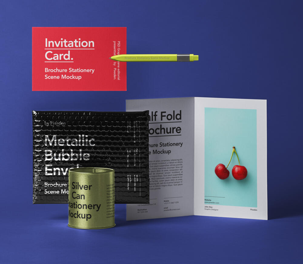 Stationery Psd Brochure Envelope Mockup