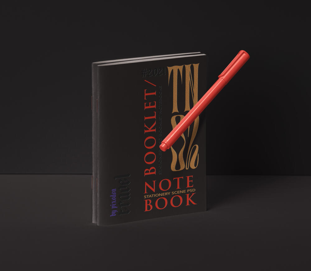 Stationery Psd Notebook Mockup Set