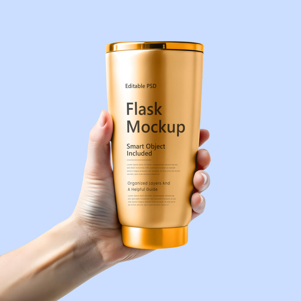 Steel Tumbler Mockup