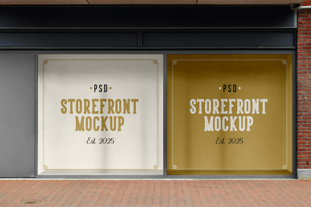 Storefront Window Logo Mockups