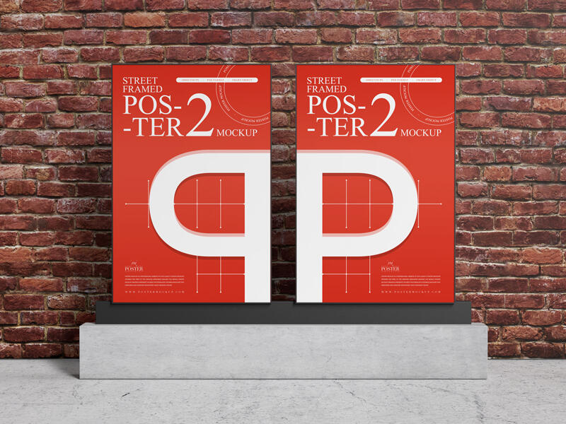 Street Two Framed Poster Mockup