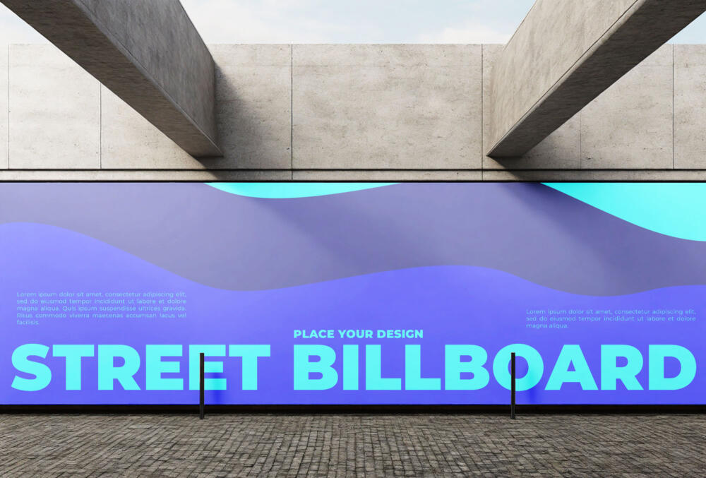 Street Wall Billboard Mockup