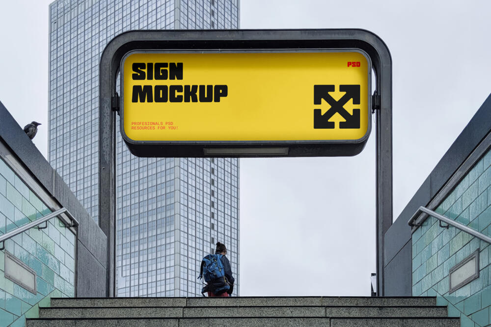 Subway Sign Mockup