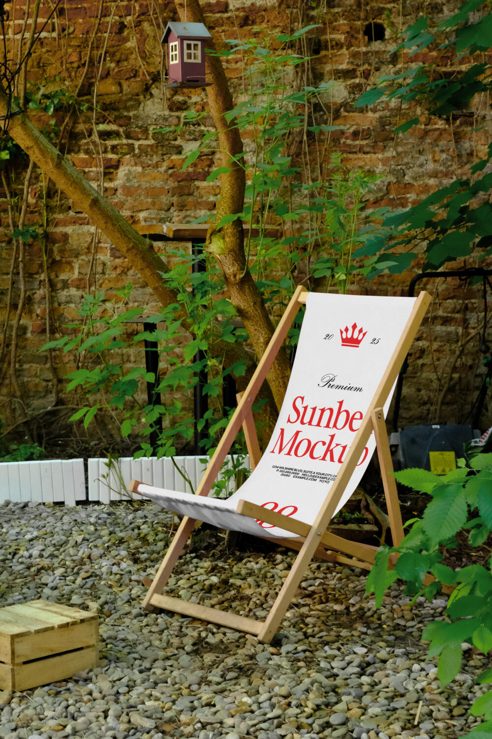 Sunbed in Garden Mockup