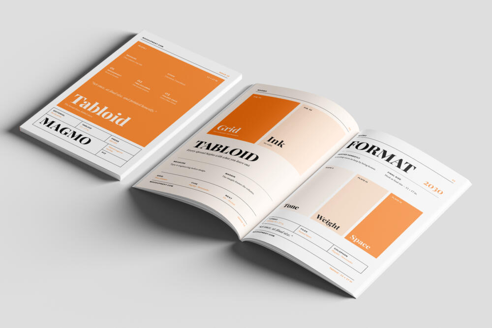 Tabloid Editorial Magazine Mockup