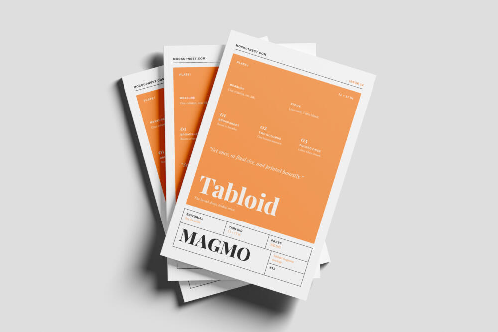 Tabloid Magazine Mockup