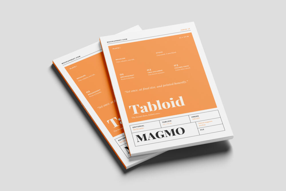 Tabloid Modern Magazine Mockup