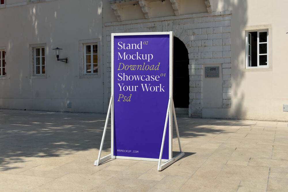 Tall Stand with Construction Mockup