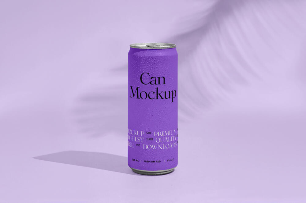 Tall Vertical Can Mockup