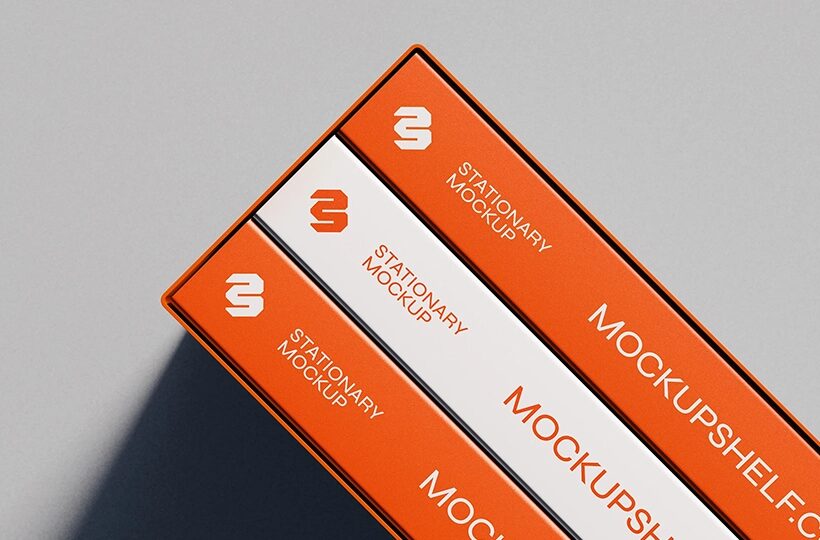Three Book Box Mockup, PSD