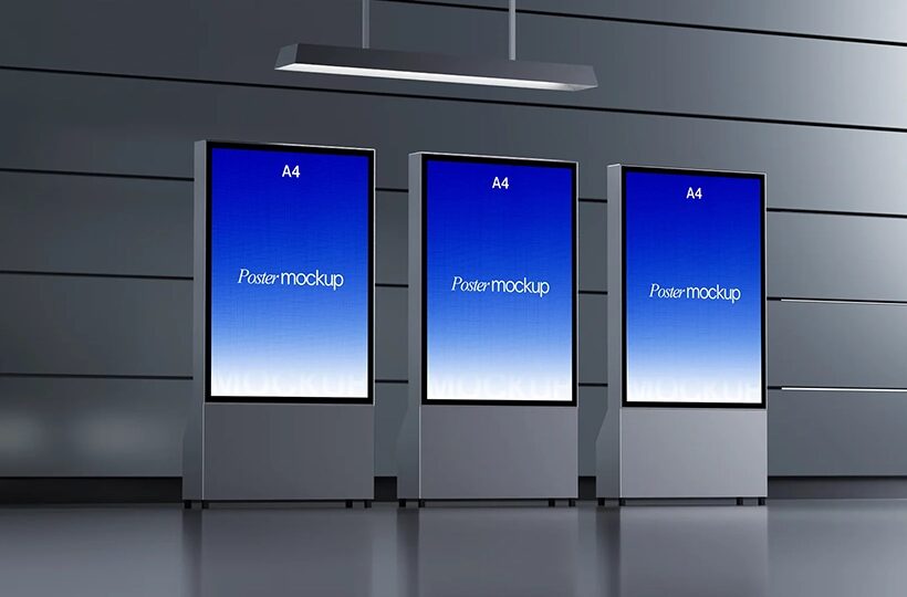 Three Poster Mockup Display