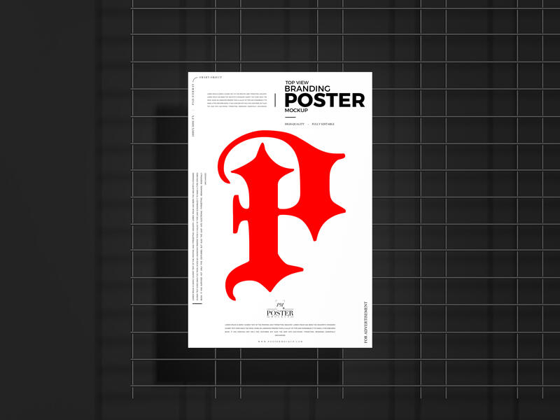 Top View Branding Poster Mockup