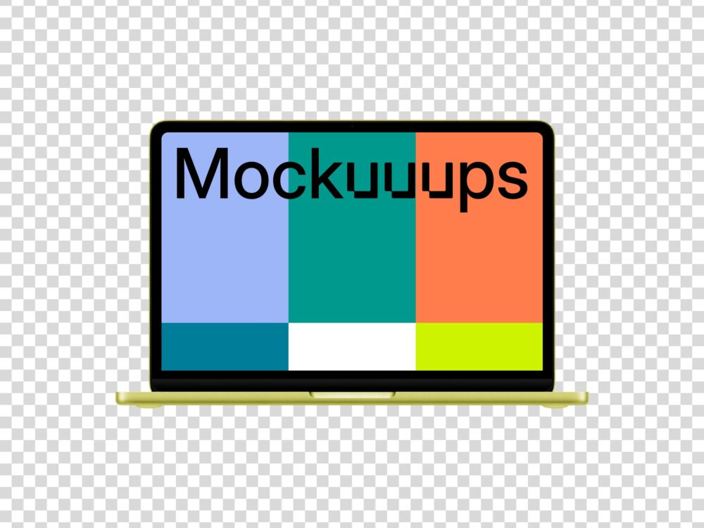 Transparent MacBook Neo Mockup