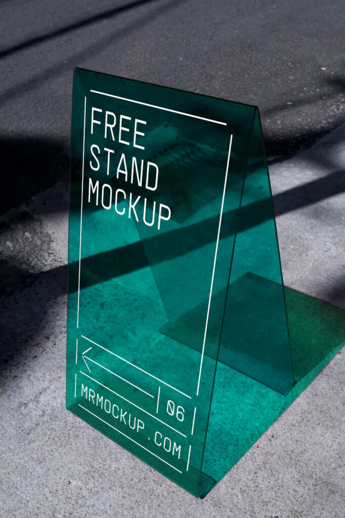 Iphone Icon Isometric Transparent Street Stand Mockup