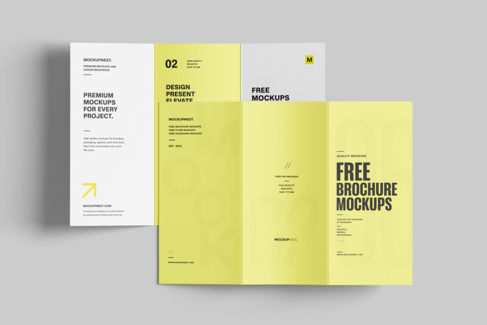 Trifold Flyer Mockup Front And Back