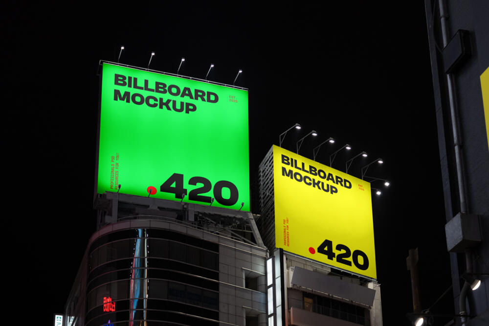 Two Big Billboards Mockup